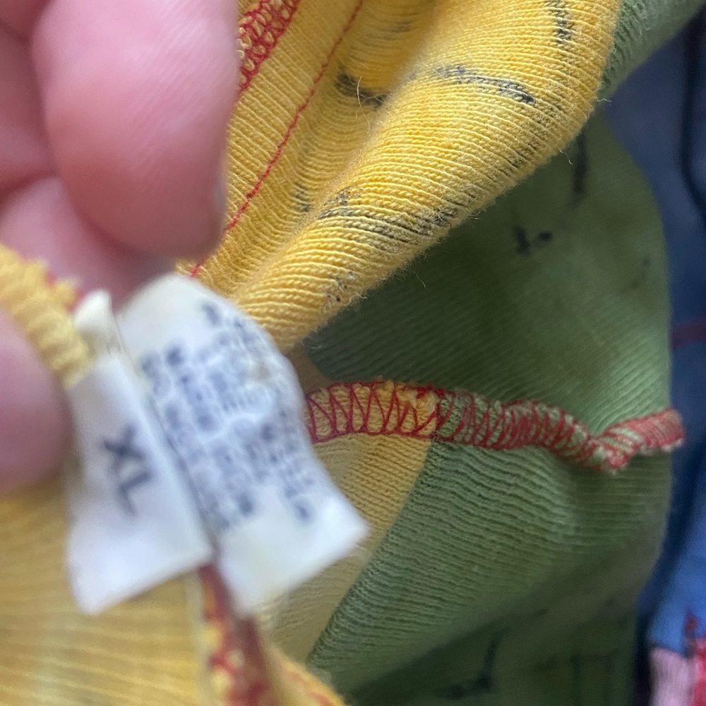 🛑SOLD Rising International Multicolored Stripe Peace Sign Zip Up Hoodie Size XL - Picture 5 of 6